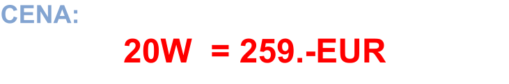 CENA:  20W  = 259.-EUR